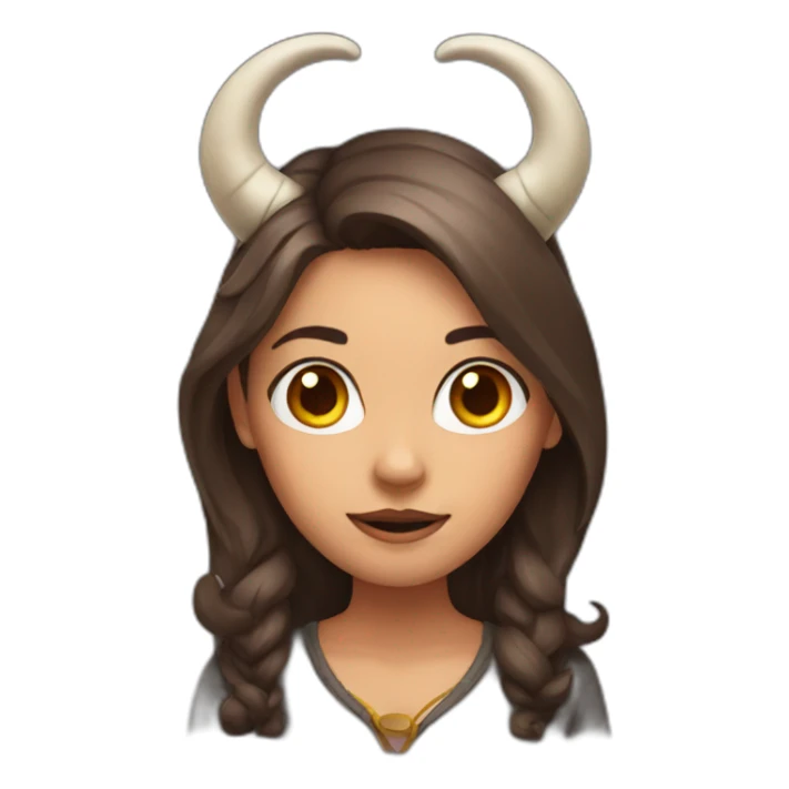 girl with horns sticker