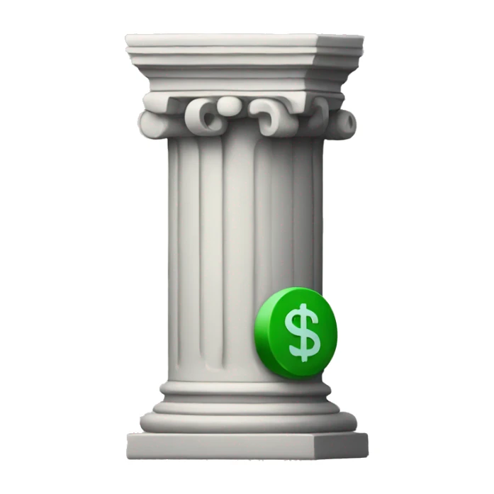 pillar of dollar sign sticker