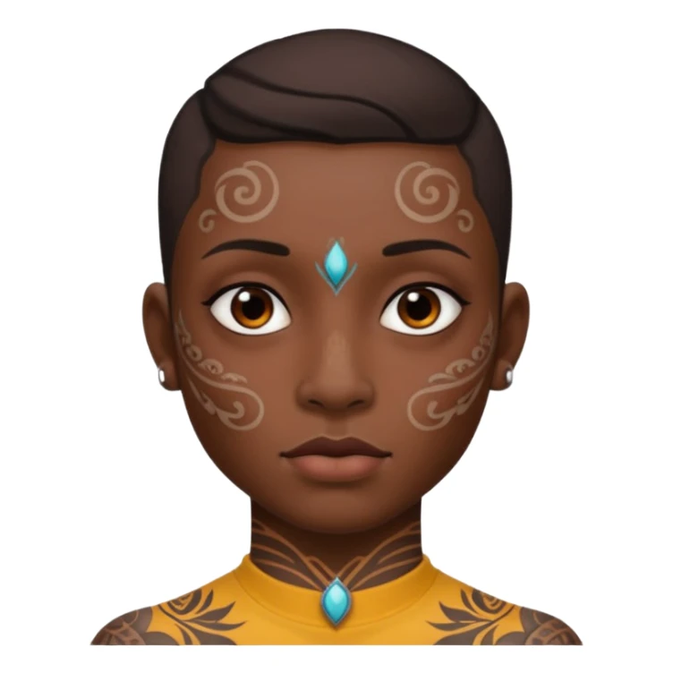 Con pasa montañas y tatuajes en la cara sticker