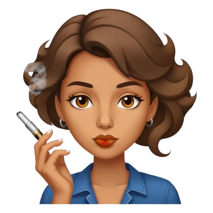 Girl smoking a vape sticker