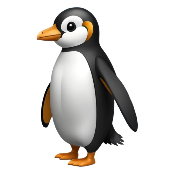 penguin walking to icy mountains sticker