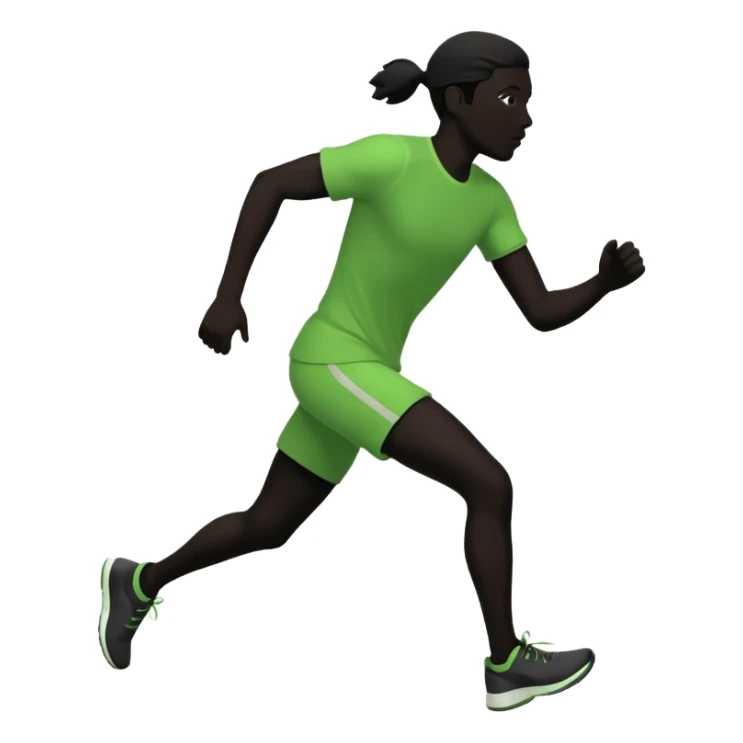 corriendo muñeco negro ampelmanchen pero sin  el verde y sin rostro solo negro sticker