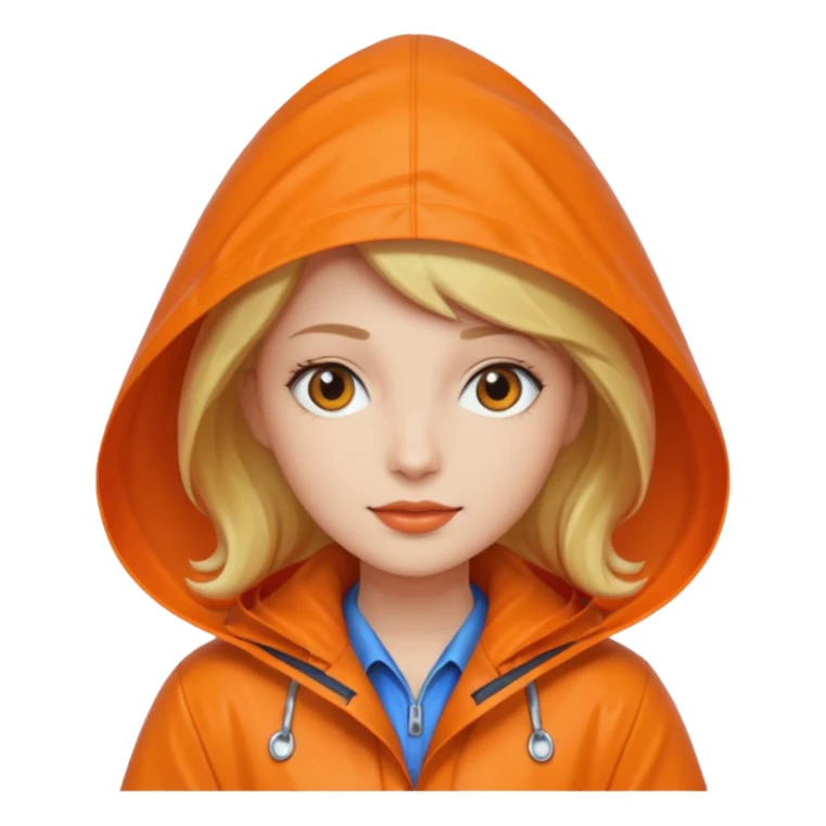 orange Raincoat Pedestrian woman  sticker