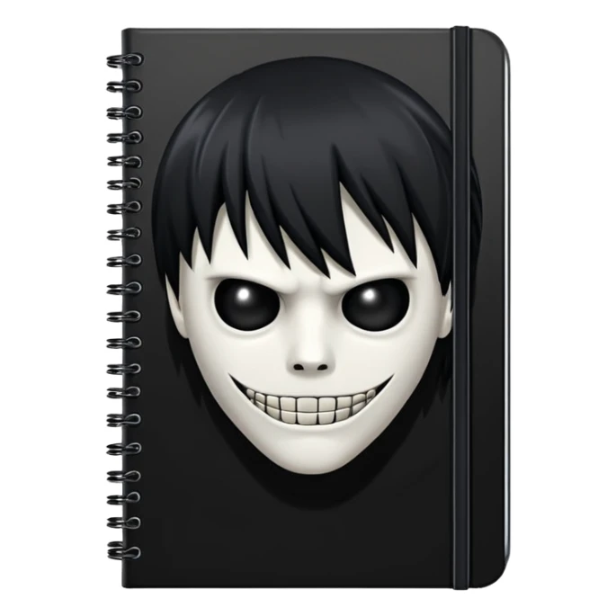 A plain black notebook with deathnote written on it like in the anime  sticker
