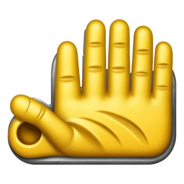 Un emoji con un dedo moliendo sticker