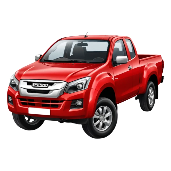 red isuzu d-max pickup truck sticker