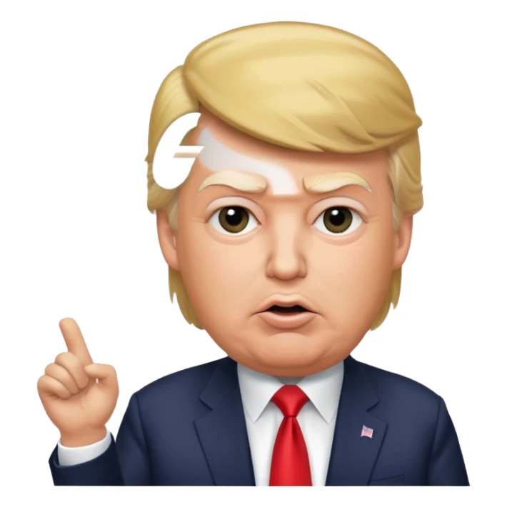 Donald Trump speaking at a rally sticker