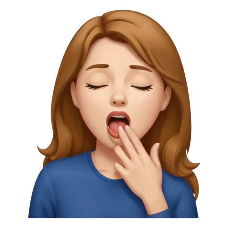 woman Yawning with Hand on Mouth, sticker