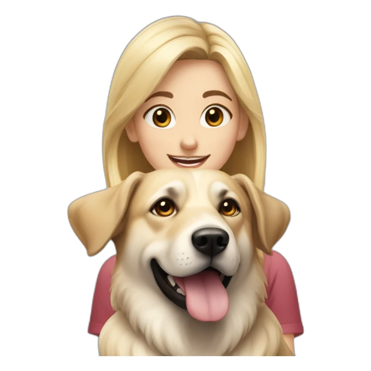 Herman shepherd dog with blonde beautiful girl sticker