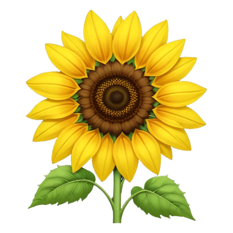 Sunflower yellow wuth dark brown center sticker