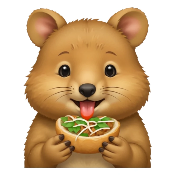 quokka eating Bánh Cuốn sticker