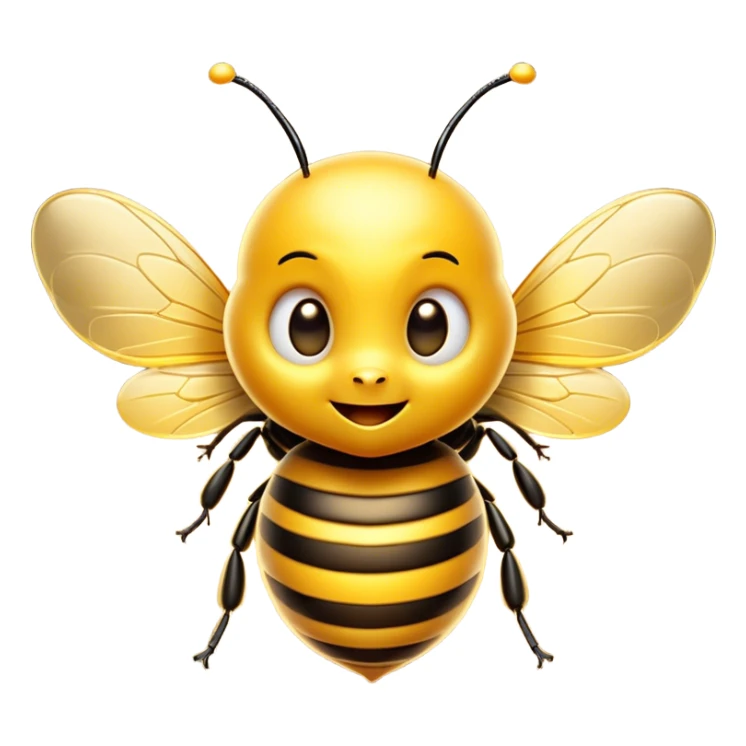 Cinematic Cheeky Bee Portrait Emoji, Head tilted dramatically with an exaggeratedly shocked expression, featuring a small, fuzzy body with wide, comically expressive eyes full of playful disbelief and animated, fluttering wings, Simplified yet hilariously expressive features, highly detailed, glowing with a slightly sassy golden glow, high shine, dramatic yet playful, stylized with an air of cheeky honey mischief, soft glowing outline, capturing the essence of a meme-worthy bee that looks ready to buzz its way into viral fame! sticker