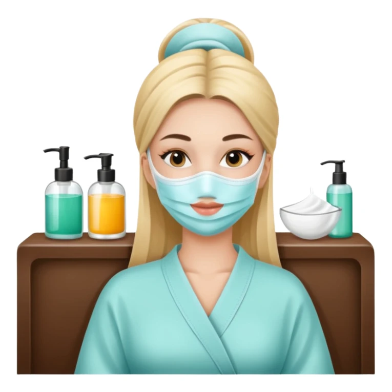 lady is relaxing in beauty salon sticker