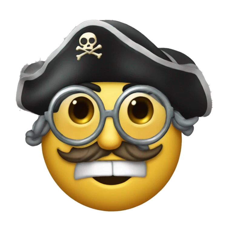 Ronaldo shocked with is two hand on his face and dressed as a pirate with a monocle sticker