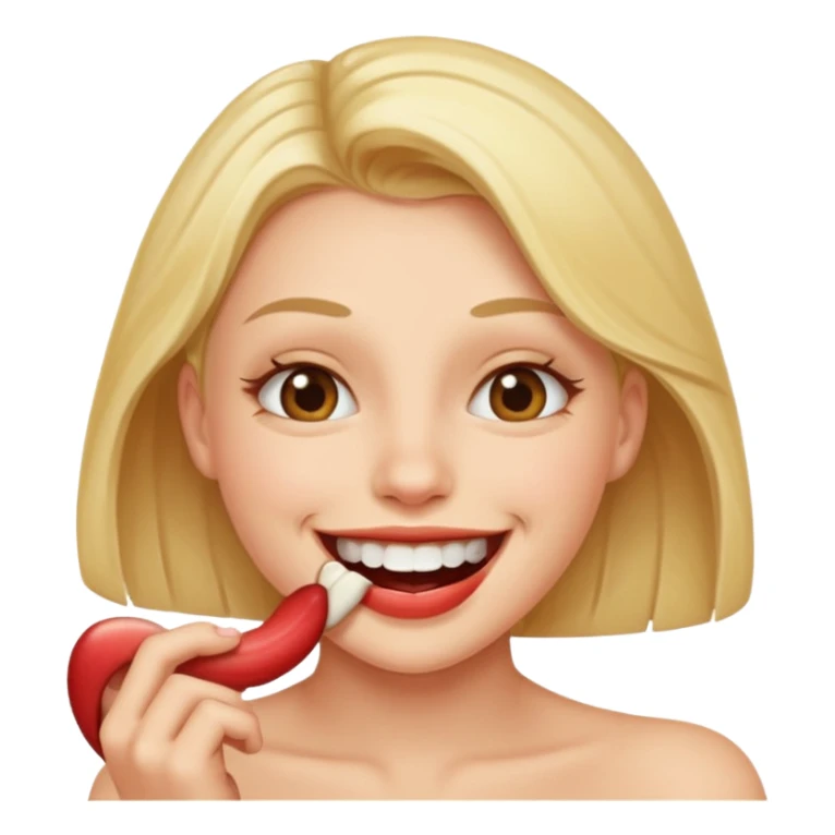 smiley qui se mord la levre  inferieur de maniere sexy sticker