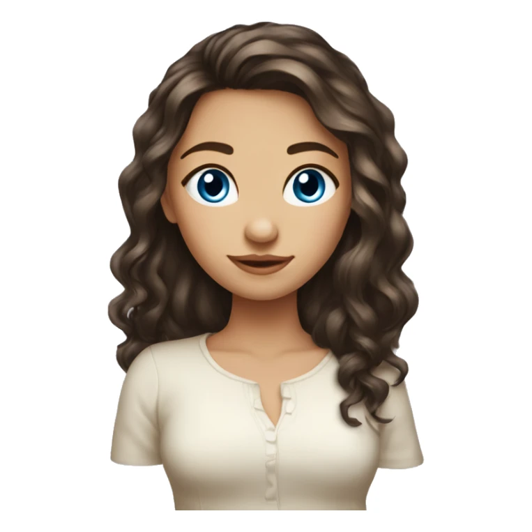 my-beautiful-brunette,-blue-eyed,-with-beautiful-hair, -looks left sticker