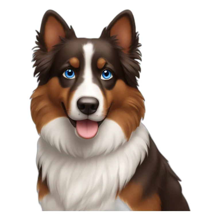 Berger australien brown tricolore blue eyes sticker