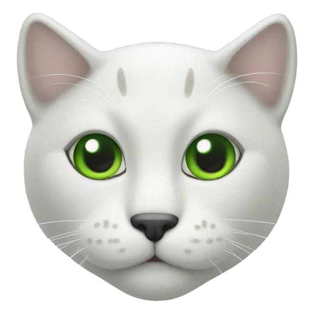 Gato blanco con ojos verdes y pelaje largo  sticker
