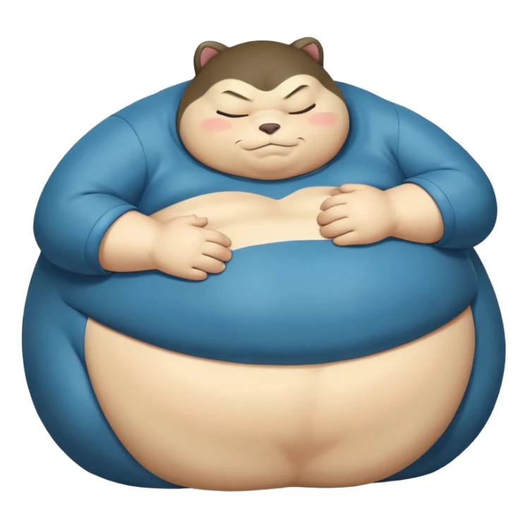 snorlax, try to preserve the character as simple as possible sticker