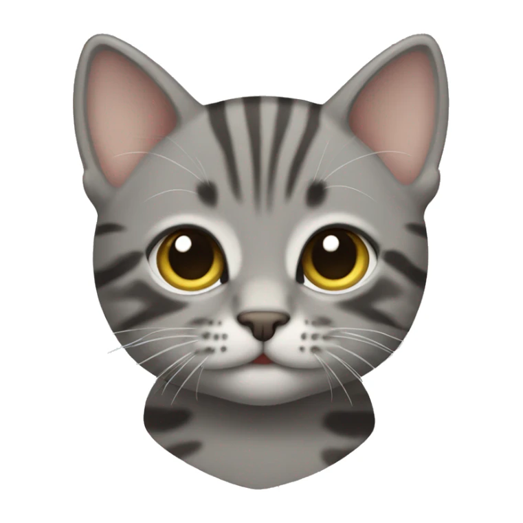 Gray tabby kitten sticker