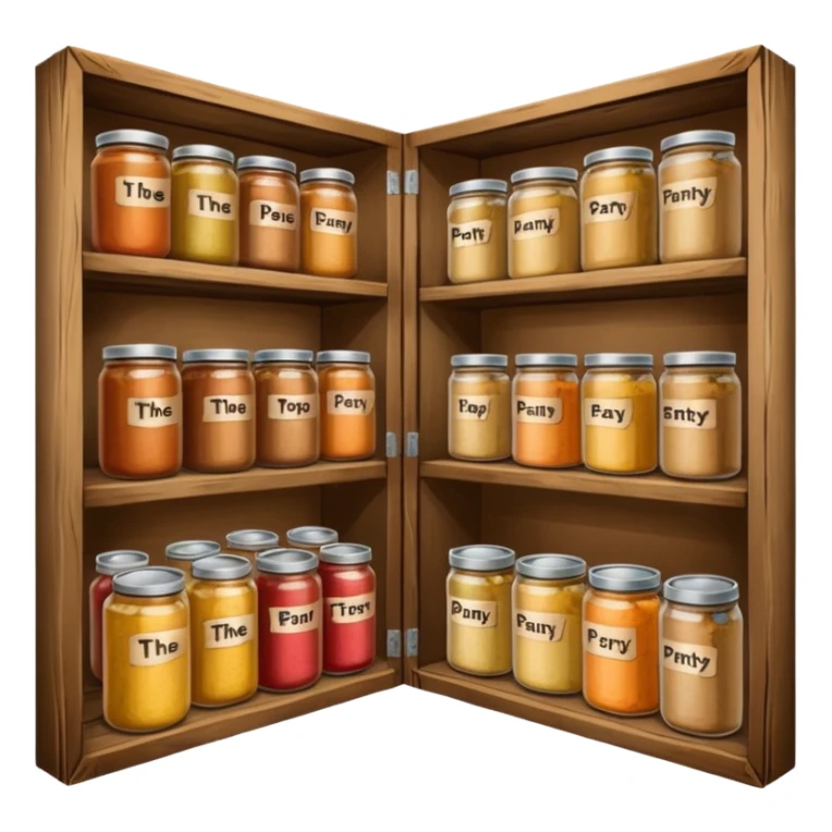 A food pantry with the words The Pantry written on it sticker