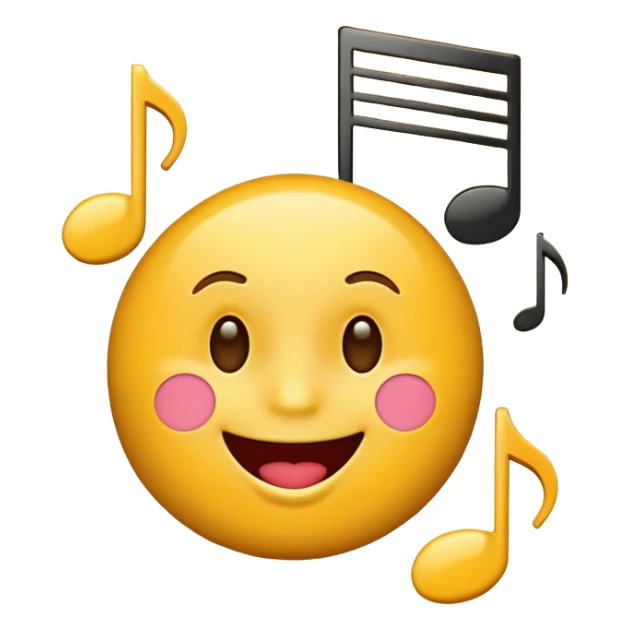 singing emoji sticker