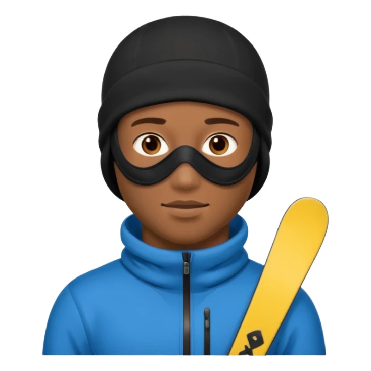 A black male in a ski mask sticker