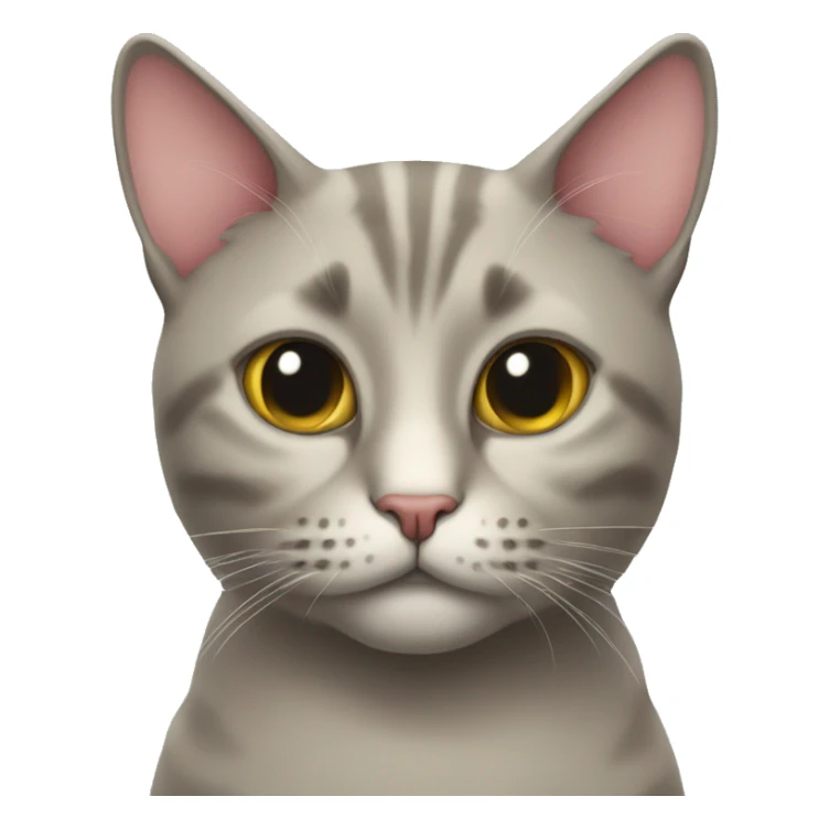 Cat with heart on eyes sticker