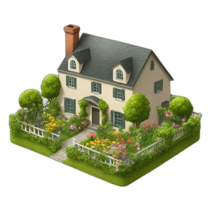 garden of a house sticker