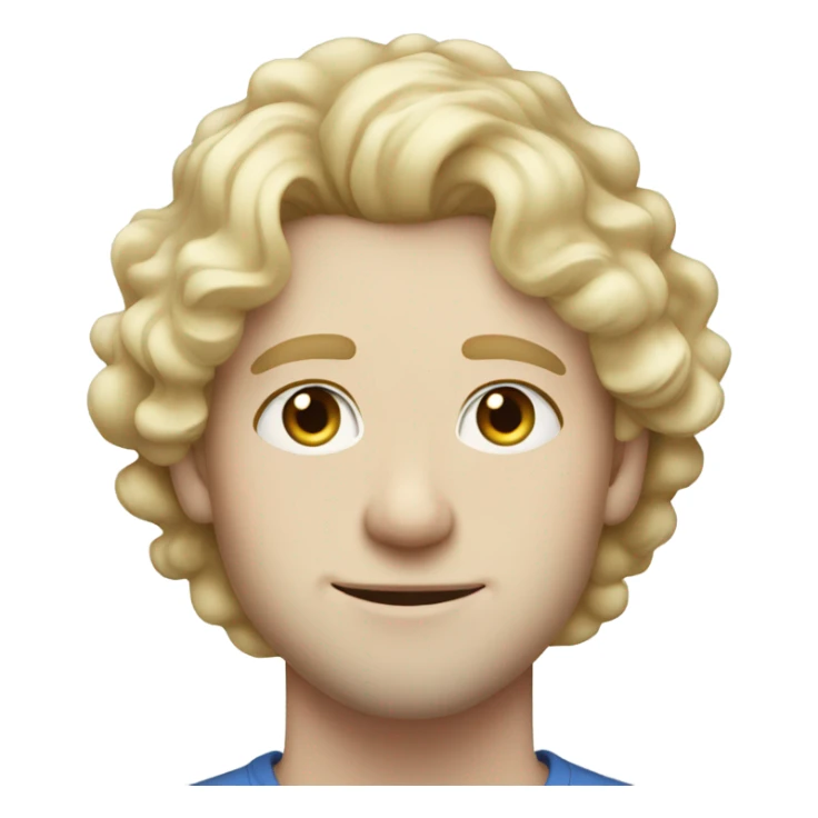 light curl blonde 30yo man blue eyed pale skin sticker