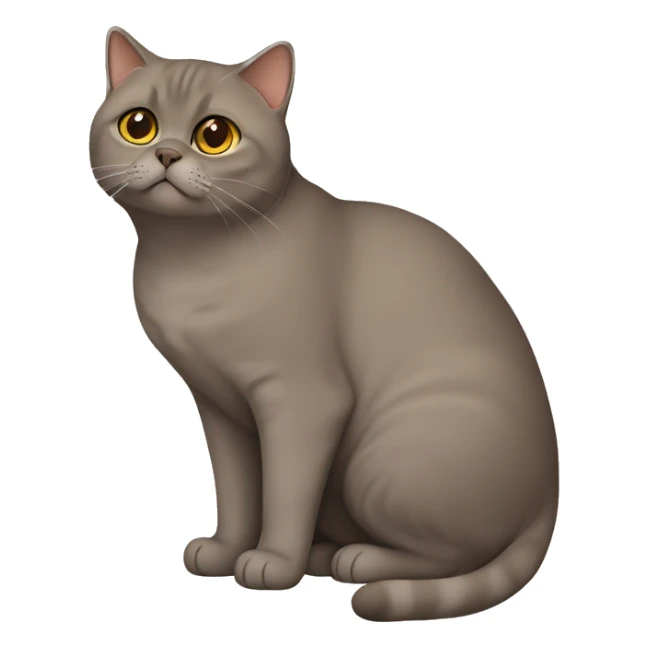 brown british shorthair cat sticker
