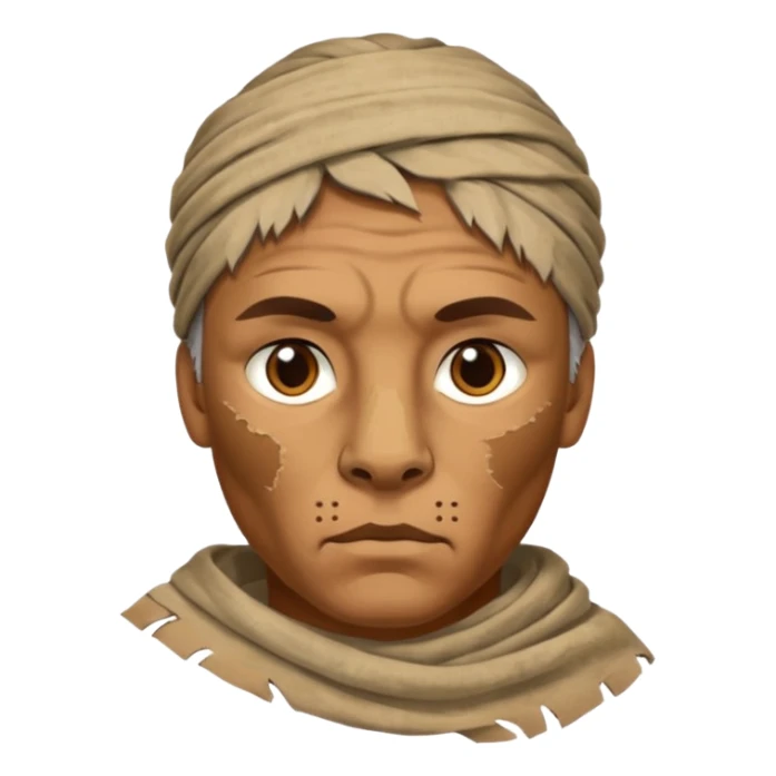 ancient man bold head, tattered puma skin cloth sticker