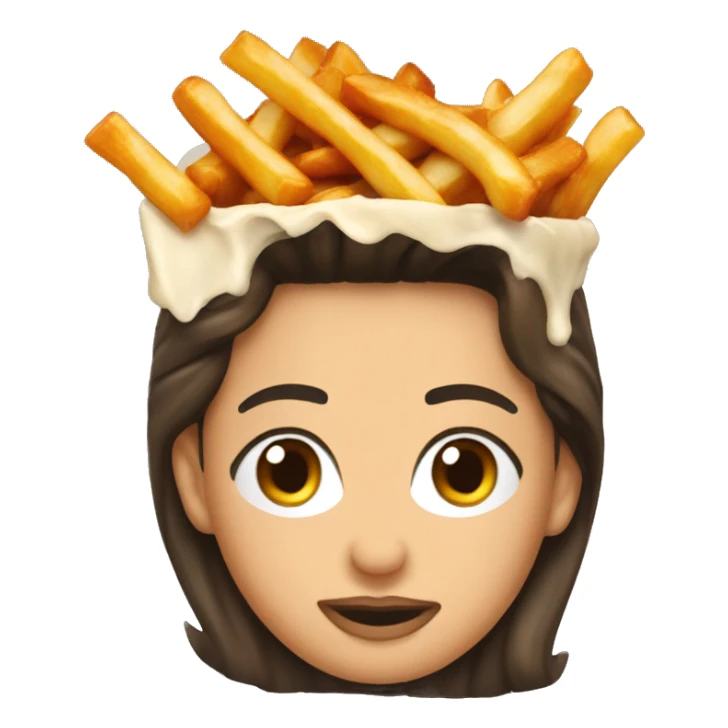 Poutine qui fait un chek avec Kim sticker