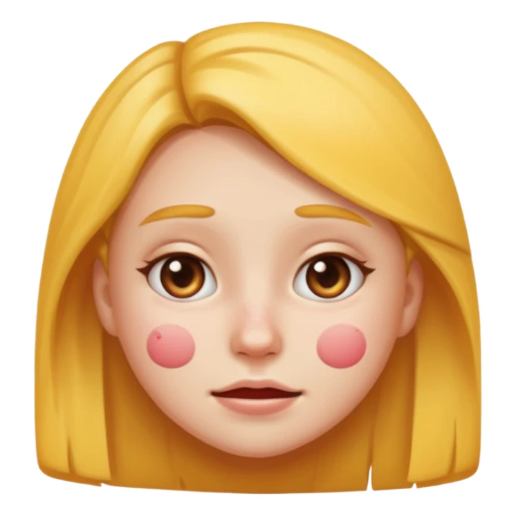 girl emoji with pimple sticker