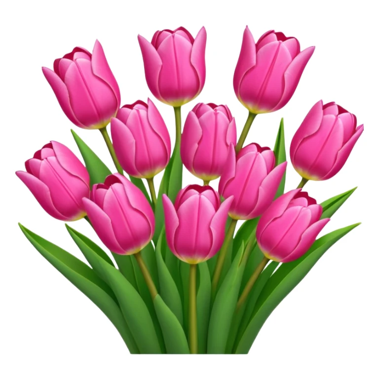 Bouquet of pink tulips sticker