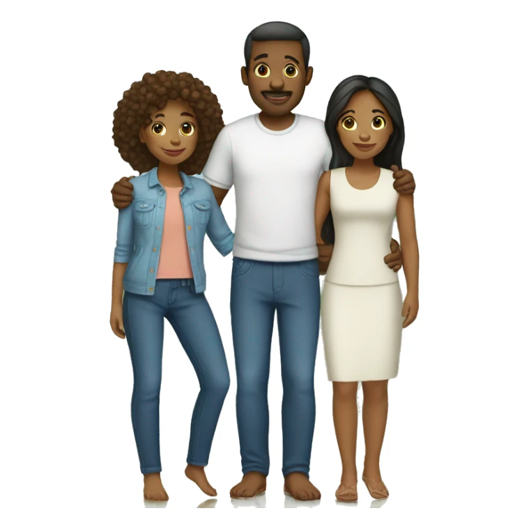 interracial family sticker