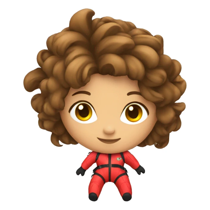 girl in red skydive suit sticker