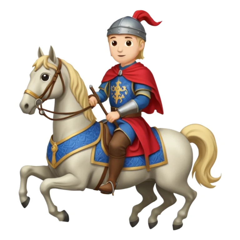 in medieval period  a man Riding Horse sticker