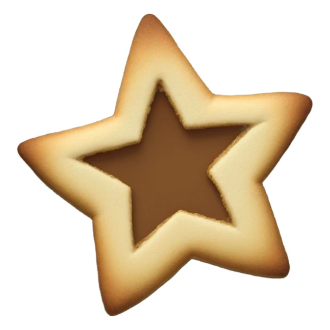 Dalgona cookie in metal tin with start shaped cutout in the middle sticker