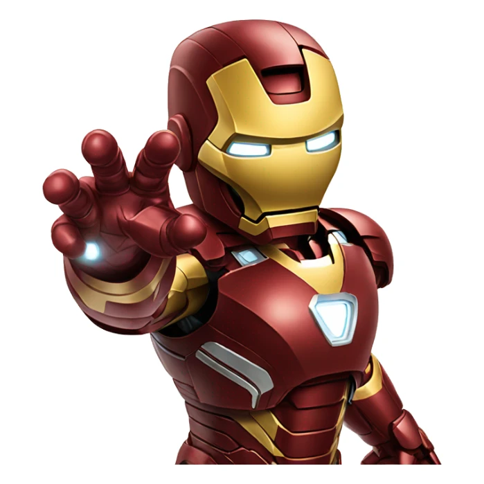 iron man showing his thumb down dissaproval sticker