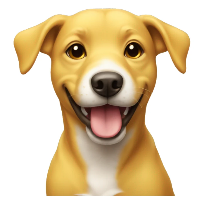 smile, yellow, cute dog sticker