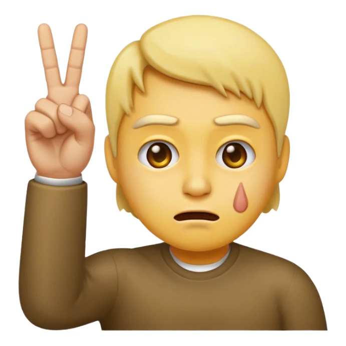 emoji throwing up the middle finger while looking annoyed sticker