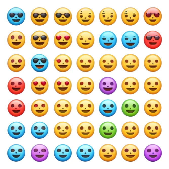 Non-obvious emoji for advertising sticker