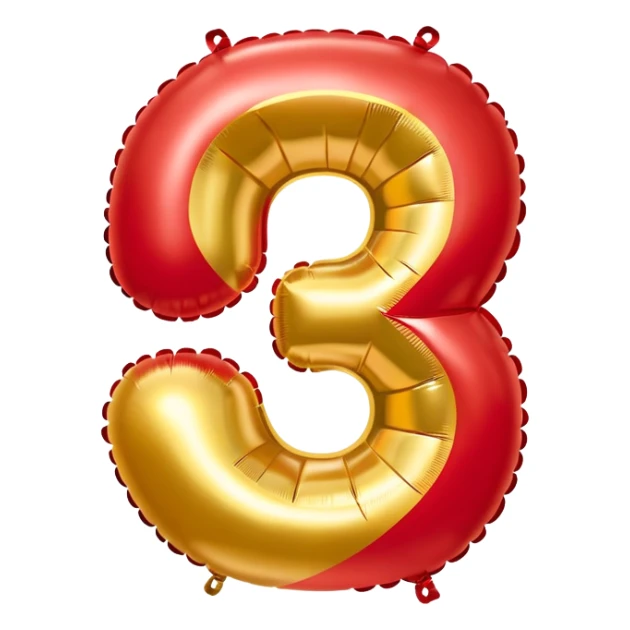 The number 30 as balloons sticker