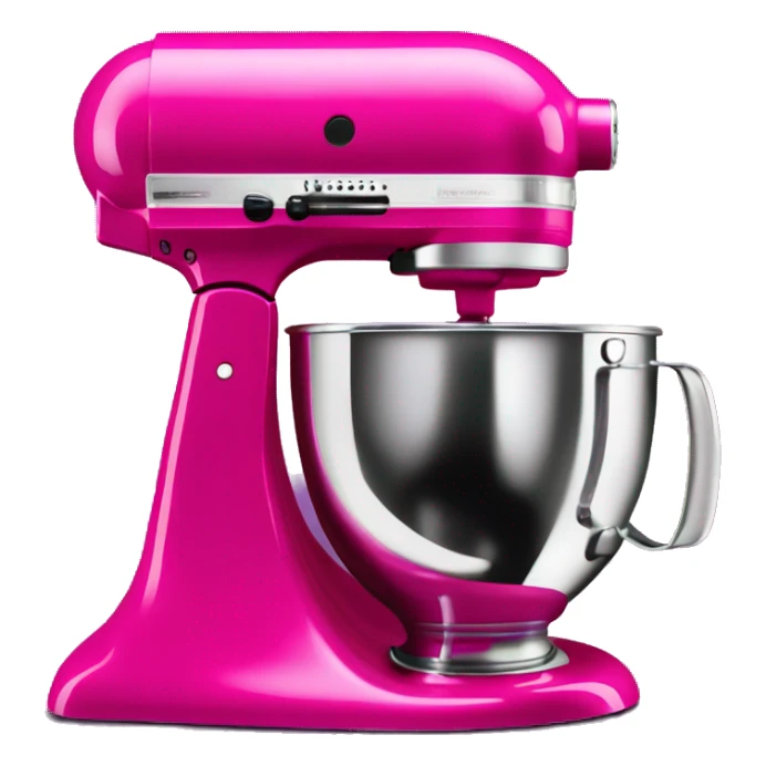 Realistic fuschia kitchenaid mixer isolated.  sticker