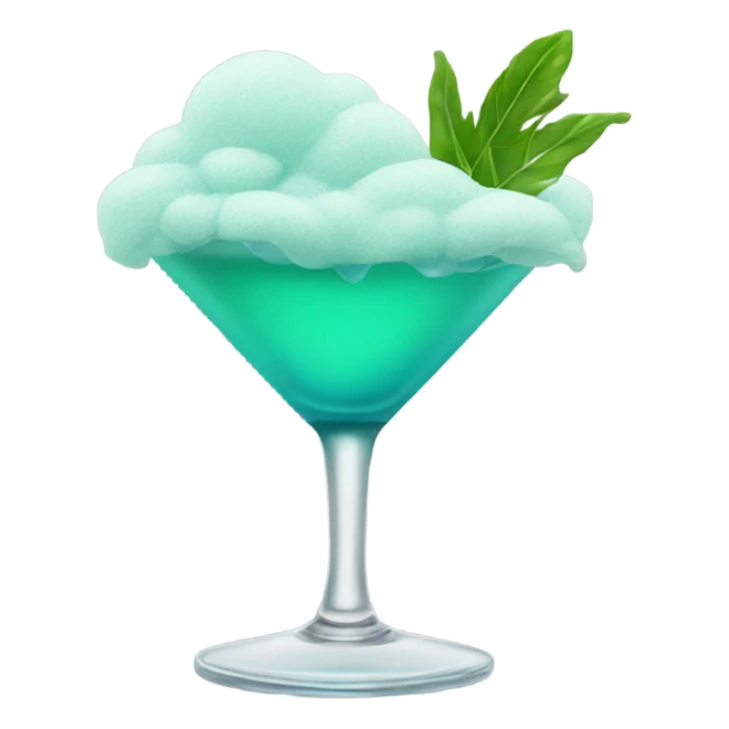 cocktail with sea foam sticker