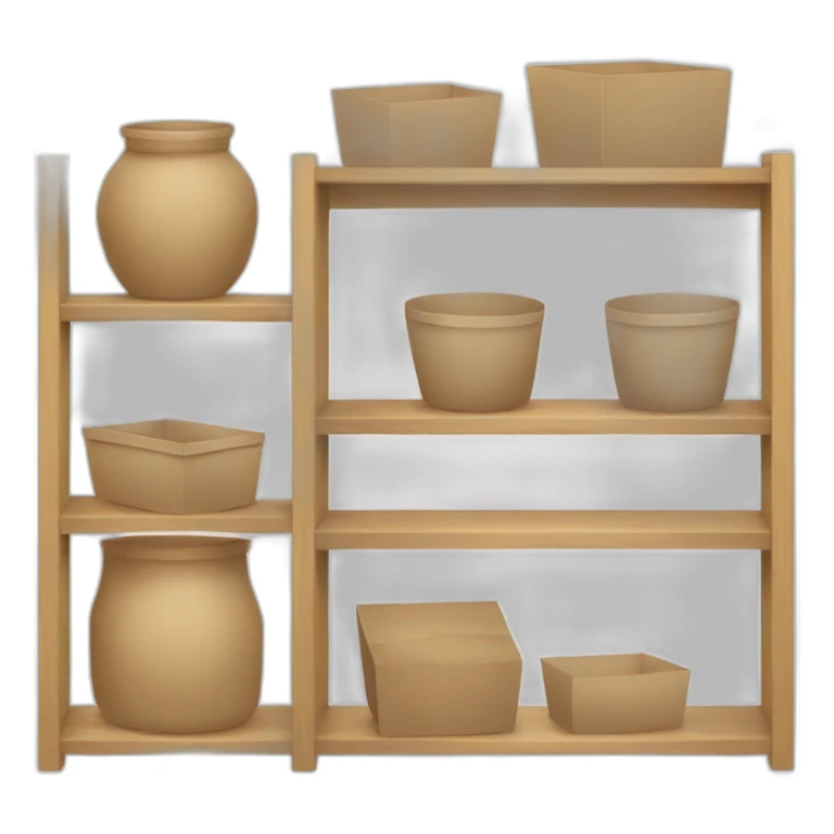 kitchen shelve with boxes sticker
