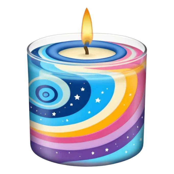 Aesthetic Day And Night Sky scented Candle sticker