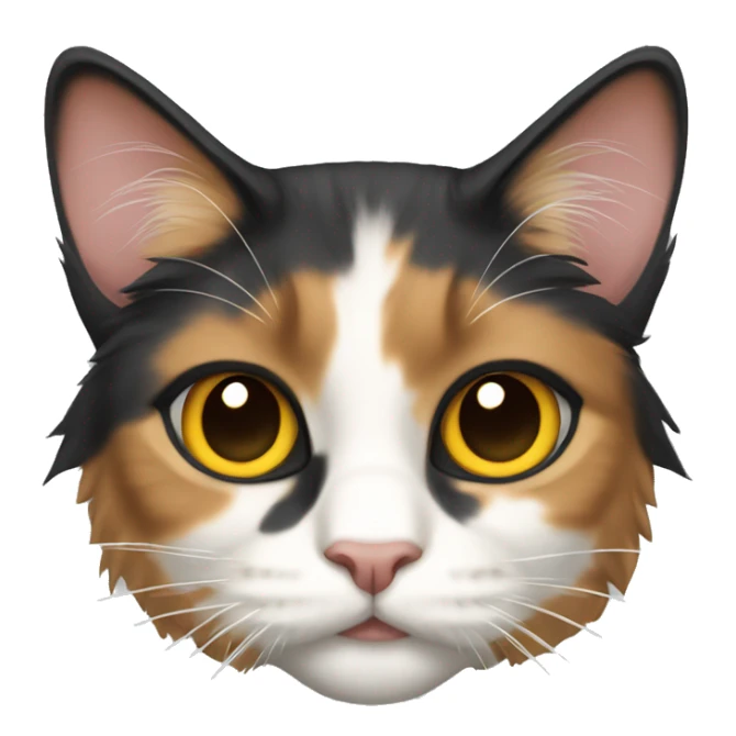 Long hair calico cat sticker