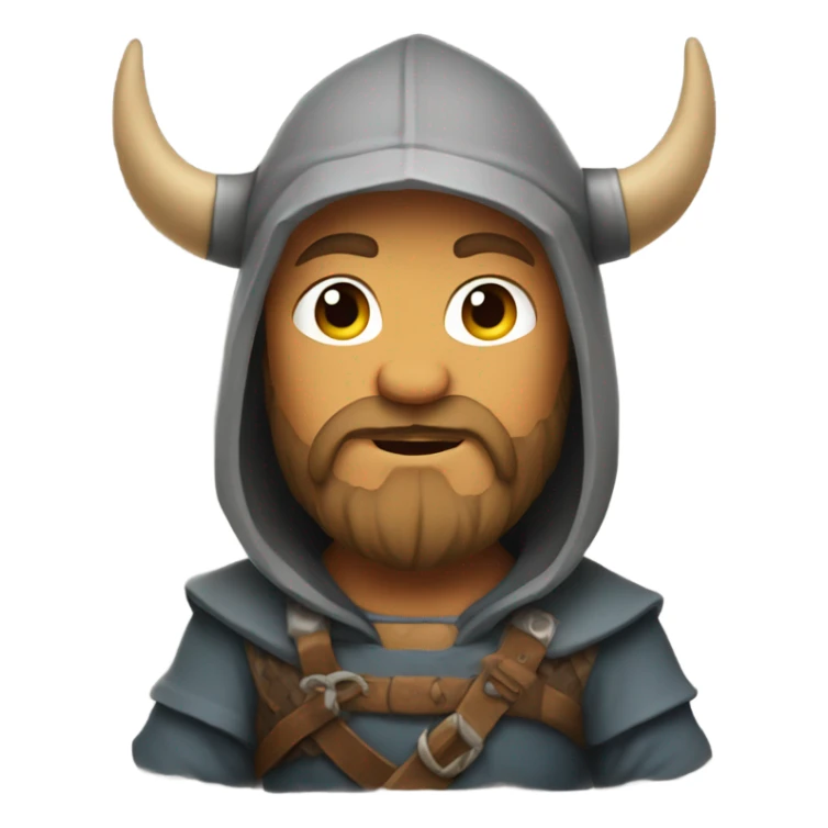 Viking wearing a hoodie sticker